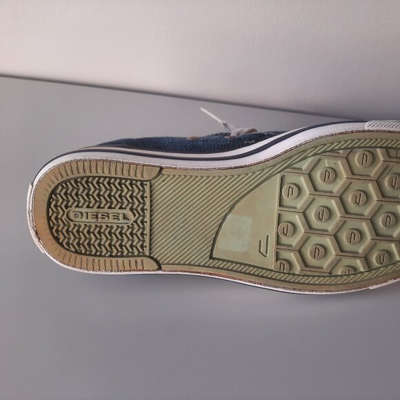 Diesel Low Top Denim Sneakers - Women's Size 8 - Picture 9 of 10